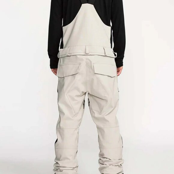 BNWT Volcom Men's Roan Bib Overall Pants, Stone, XL - Picture 2 of 5